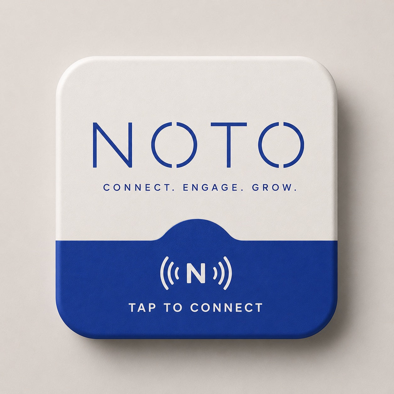 NOTO smart NFC tag — tap to connect